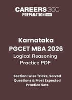 Karnataka PGCET 2026 Logical Reasoning Practice PDF: Tricks, Solved Questions