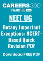 Important Exceptions of NEET Botany: NCERT-Based Quick Revision PDF