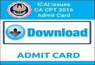 CA CPT 2016 admit card issued on Nov 24