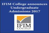 IFIM College announces UG admissions 2017