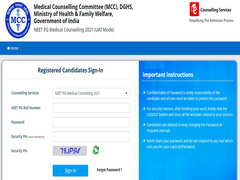 NEET PG Counselling 2021 LIVE: Round 1 Registration Begins At Mcc.nic.in