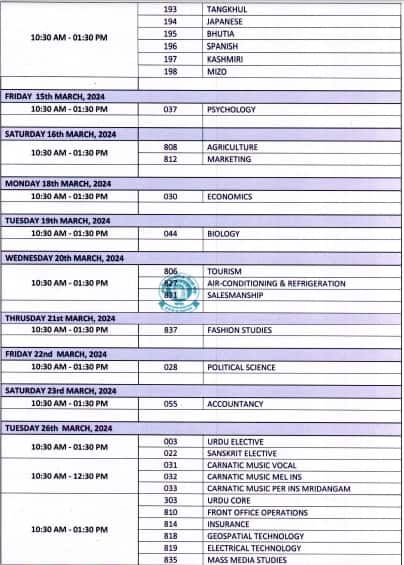 CBSE Class 12 Date Sheet 2024 Revised PDF: Direct Link to Download