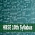 HBSE Class 10th Syllabus 2025-26 for All Subjects - Download Syllabus PDF
