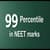 99 percentile in NEET Means How Many Marks 2025