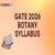 GATE Botany Syllabus 2026 PDF Free Download