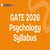 GATE Psychology Syllabus 2026 Free PDF Download