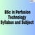 BSc Perfusion Technology Syllabus: Semester-wise Subjects