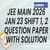 JEE Main 2026 Jan 23 Shift 1 Question Paper (OUT) with Solution PDF - Download Shift wise Analysis