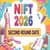NIFT Second Round Date 2026, Complete Schedule & Updates