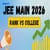 JEE Main Rank vs College 2026 - Check Colleges for Your Rank
