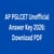 AP PGLCET Unofficial Answer Key 2026: Download PDF