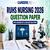 RUHS CUET Nursing 2026 Question Paper with Solutions - Download PDF