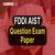 FDDI Entrance Exam Question Paper, Previous Year Question Papers PDF