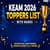 KEAM 2026 Toppers List with Marks (Out) – Rank 1 Topper Names, Scores & Merit List