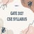 GATE CSE Syllabus 2026 (Released) - Topic Wise Syllabus PDF and Weightage