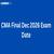 CMA Final Dec 2026 Exam Date: Check Complete Schedule