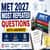 MET Most Repeated Questions with Answers – Physics, Chemistry & Maths