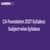 CA Foundation 2027 Syllabus: Subject-wise Syllabus