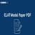 CLAT Model Paper 2027: Download Free Topic-wise Model Test Paper PDF