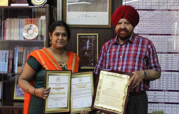 Pondicherry University Professor Receives Woman Scientist Award Pondicherry University Professor Receives Woman Scientist Award
