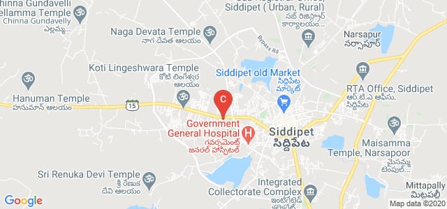 Government Degree College Siddipet, Dubbak - Siddipet Road, NGOs colony, Siddipet, Telangana, India