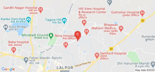 RAJENDRA INSTITUTE OF MEDICAL SCIENCES, Rims Circle, Indraprasth Colony, Bariatu, Ranchi, Jharkhand, India
