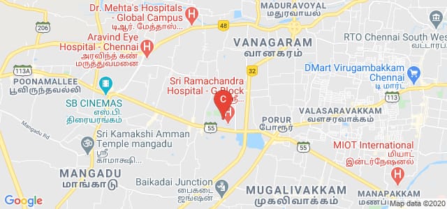 Sri Ramachandra Institute of Higher Education and Research, Ramachandra Nagar, Sri Ramachandra Nagar, Porur, Chennai, Tamil Nadu, India