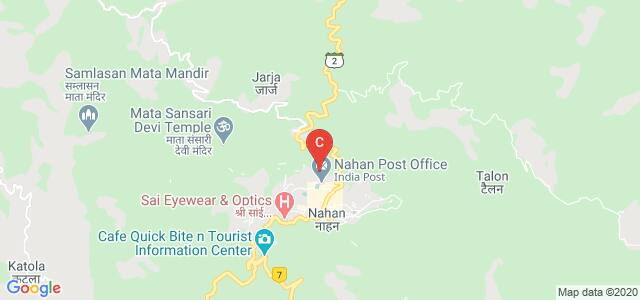 Dr Y S Parmar Medical College Nahan District Sirmaur, Sundar Bagh Colony, Nahan, Himachal Pradesh, India