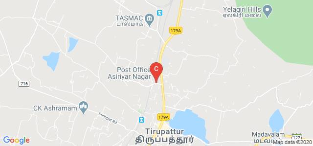 Pachal MAin, Teacher's Colony, Tirupattur, Vellore, Tamil Nadu 635601, India