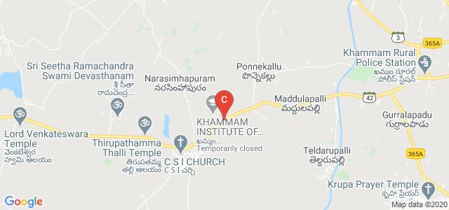 Khammam Institute Of Technology & Sciences Bus Stop, Suryapeta - Khammam Road, Telangana, India