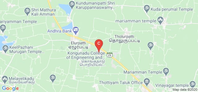 Kongunadu College of Engineering and Technology, Tholurpatti, Tiruchirappalli, Tamil Nadu, India