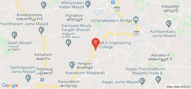 MEA Engineering College Canteen, MEA Ladies Hostel Road, Vengoor, Kerala, India