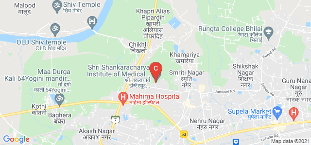 Shri Shankaracharya Institute of Medical Science Hospital, Shanti Nagar, Junwani, Smriti Nagar, Bhilai, Chhattisgarh, India