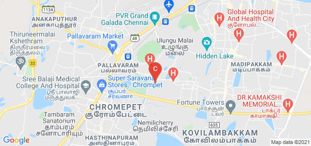 Vels Institute of Science, Technology & Advanced Studies, PV Vaithiyalingam Rd, Velan Nagar, Krishnapuram, Pallavaram, Chennai, Tamil Nadu, India
