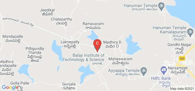 Balaji Institute of Technology & Science, Laknepally, Telangana, India