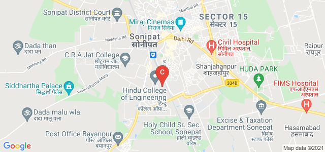 Hindu College of Design, Architecture & Planning, Krishna Nagar, Industrial Area, Sonepat, Haryana, India