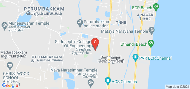 St Joseph's College Of Engineering, Off Old Mamallapuram Road, Kamaraj Nagar, Semmancheri, Chennai, Tamil Nadu, India