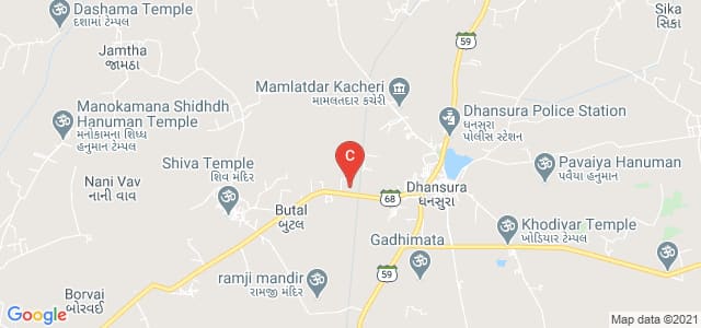 The Dhansura Peoples Co-operative Bank Ltd. Mahila Arts & Commerce College, Gujarat State Highway 68, Gujarat, India