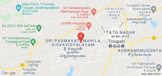 Sri Venkateswara University College of Engineering, Gandhi Road, Sri Padmavati Mahila Visvavidyalayam, Tirupati, Andhra Pradesh, India