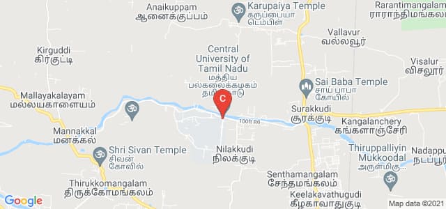 Central University of Tamil Nadu, CUTN Bridge, Neelakudy, Thiruvarur, Tamil Nadu, India