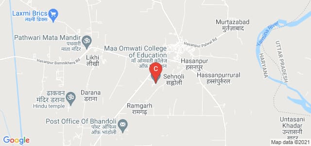 Maa Omwati College of Education, Hodal Hasanpur Road, Hasanpur, Palwal, Haryana, India