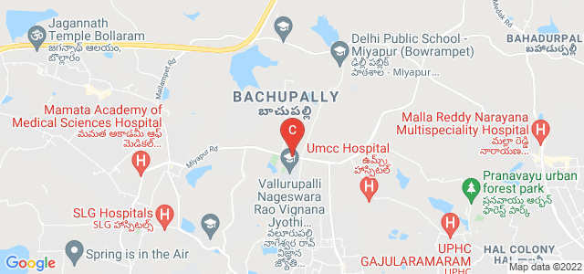 Vallurupalli Nageswara Rao Vignana Jyothi Institute of Engineering &Technology, Nizampet Rd, Pragathi Nagar, Hyderabad, Telangana, India