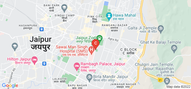 SMS Medical College, Jawahar Lal Nehru Marg, Gangawal Park, Adarsh Nagar, Jaipur, Rajasthan, India
