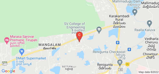 SV Engineering College, Karakambadi Road, opp. LIC Training Centre, Mangalam, Tirupati, Andhra Pradesh, India