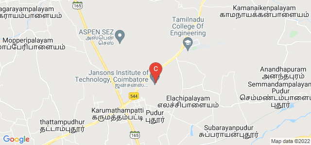 Jansons Institute of Technology Road, Karumathampatti, Coimbatore, Tamil Nadu, India