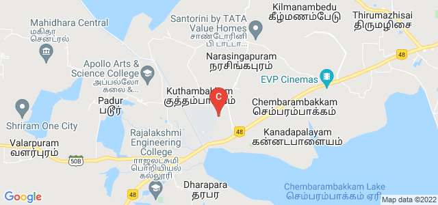 Saveetha School of Engineering, Unnamed Road, Kuthambakkam, Tamil Nadu, India