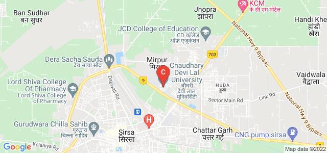 Chaudhary Devi Lal University, Barnala Road, Chaudhary Devi Lal University, Sirsa, Haryana, India