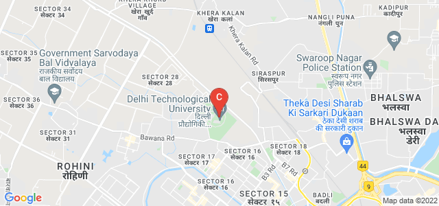 Delhi Technological University, Shahbad Daulatpur Village, Rohini, Delhi, India