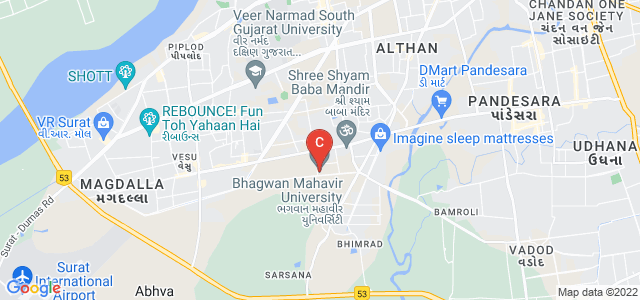 Bhagwan Mahavir University, Bharthana Road, Vesu, Surat, Gujarat, India