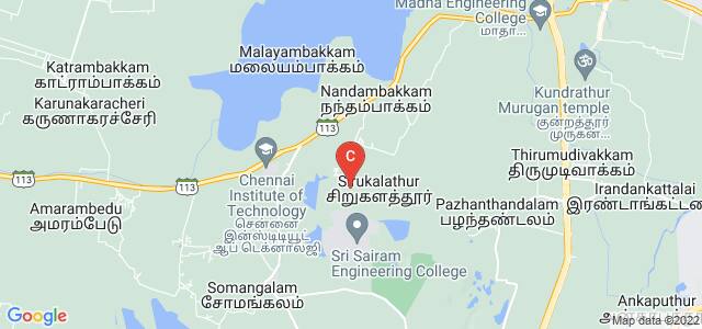 Sri Sairam Institute of Technology, Sairam College Road, Sai Leo Nagar, West Tambaram, Chennai, Tamil Nadu, India